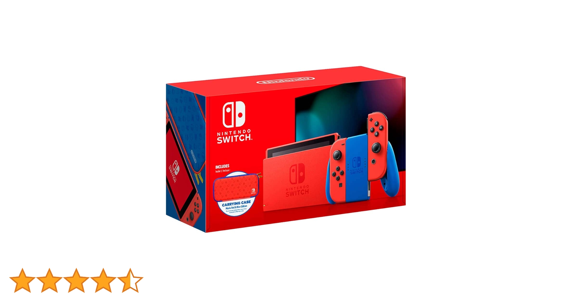 Nintendo Switch NINTENDO SWITCH マリオ レッドブ Vibrant, iconic Nintendo Switch, MARIO RED and BLUE EDITION.